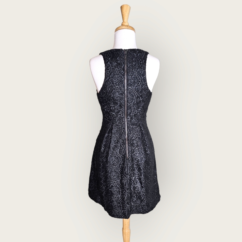 Anthro Leifsdottir Lingonberry Black Floral Lace Dress Size 2 - Picture 7 of 14